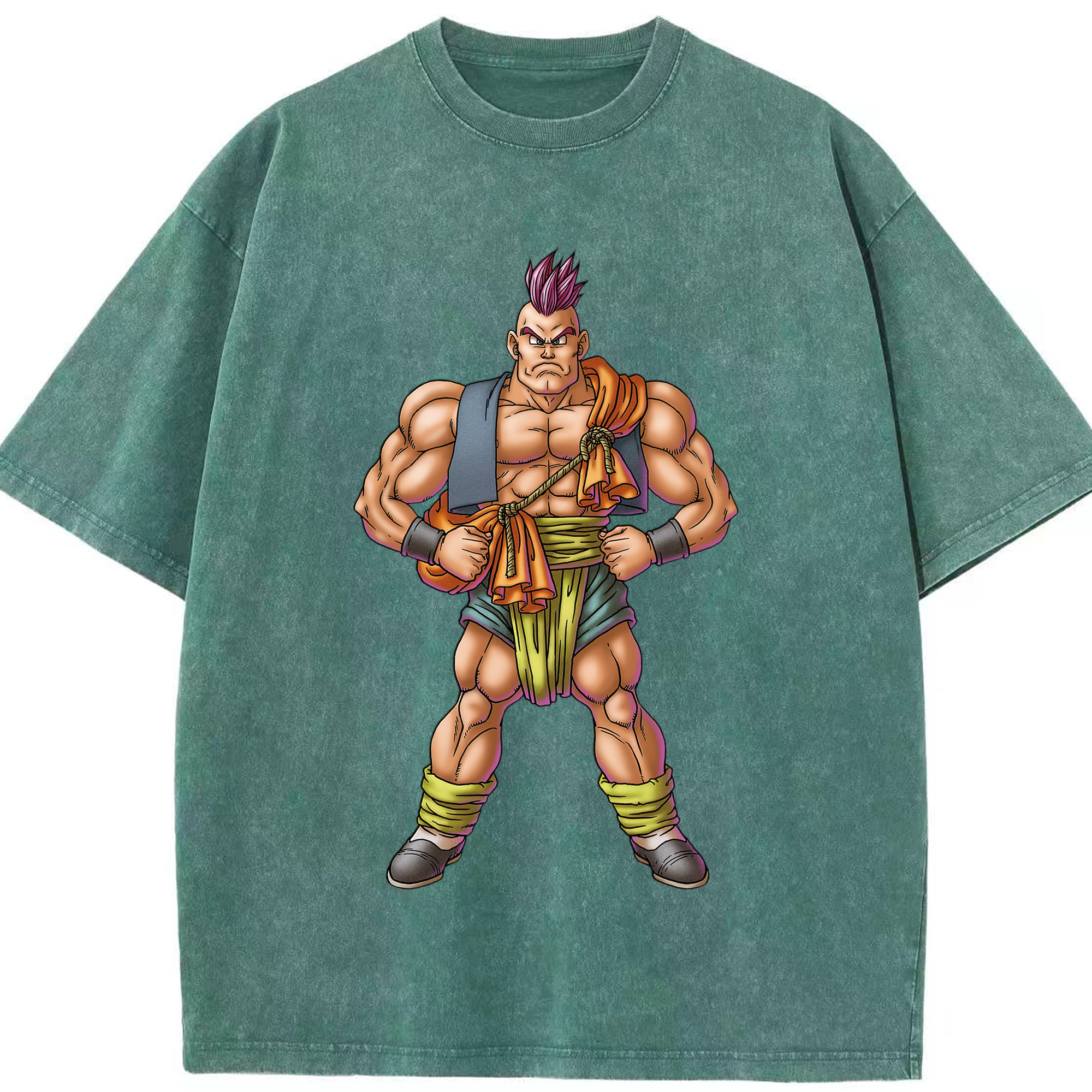 （画像用） ドラゴンクエスト Doragon Kuesuto Dragon Quest 綿100% ヴィンテージ風 半袖Tシャツ（フロントプリント）